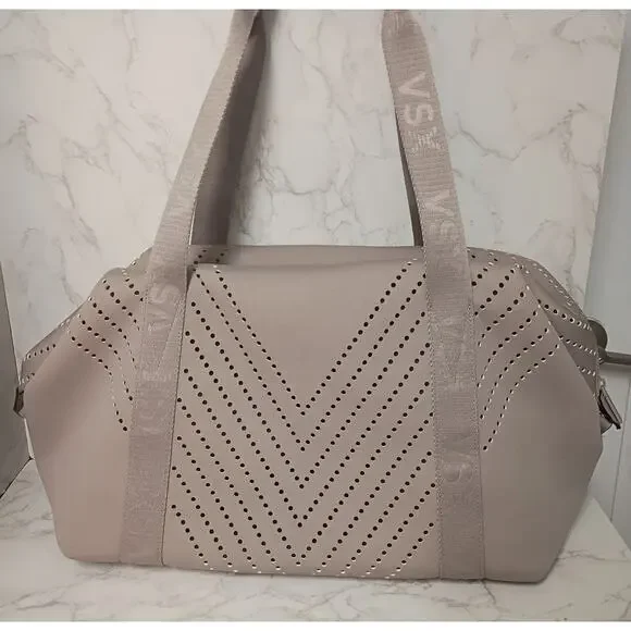VICTORIA'S SECRET VSX Large Taupe Duffle Bag - NWOT - Picture 2 of 7